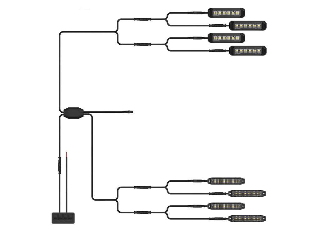 ARC Lighting Strobelink Type B Wiring Harness With 8 Perimeter Lights - BB8KB08 - image 4