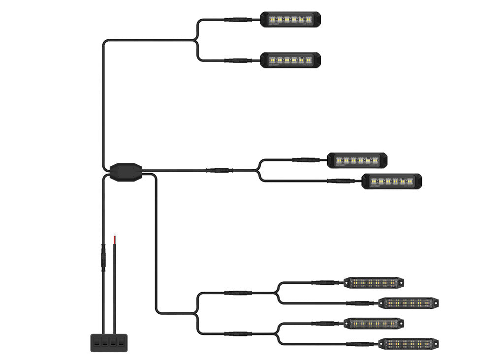 ARC Lighting Strobelink Type B Wiring Harness With 8 Perimeter Lights - BB8KB08 - image 2