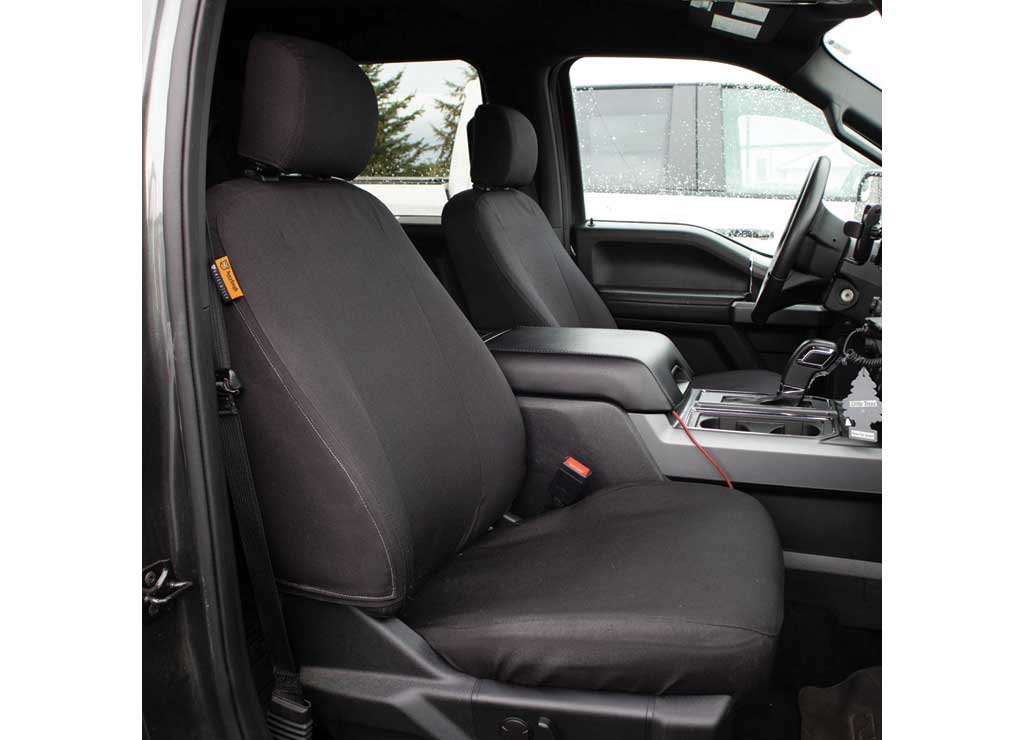 TigerTough 2019-2024 Silver, Sierra 1500 and 2020-2024 Silver, Sierra 2500 and 3500 Double, Crew Cab Black 60 and 40 Ironweave Seat - W0655015-IW-BLK - image 2
