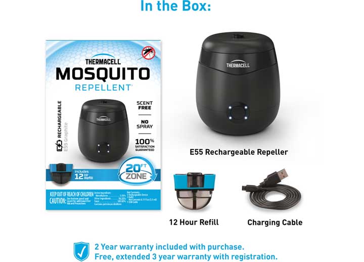 Thermacell E55 Rechargeable Mosquito Repeller, Charcoal - E55X - image 11