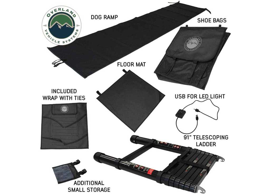Overland Vehicle Systems XD Everest 4 Cantilever Aluminum Rooftop Tent, 4-Person, Gray - 18489904 - image 10