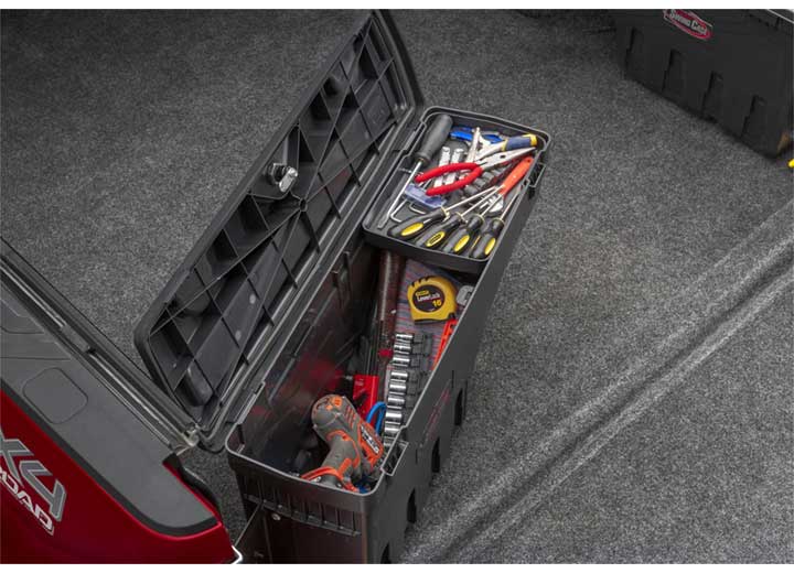UnderCover RealTruck 2007-2019 Chevy Silverado, GMC Sierra Swing Case Truck Bed Driver Side Toolbox, Black - SC100D - image 11