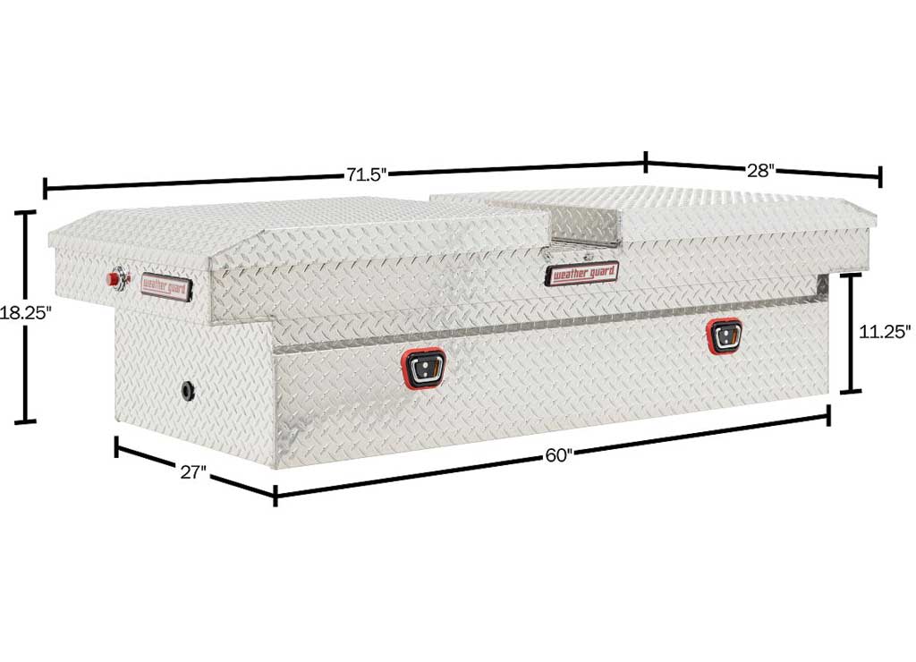 Weather Guard 15.3 cu. ft. Extra Wide Gull Wing Toolbox, Aluminum, Silver - 114-0-04 - image 6