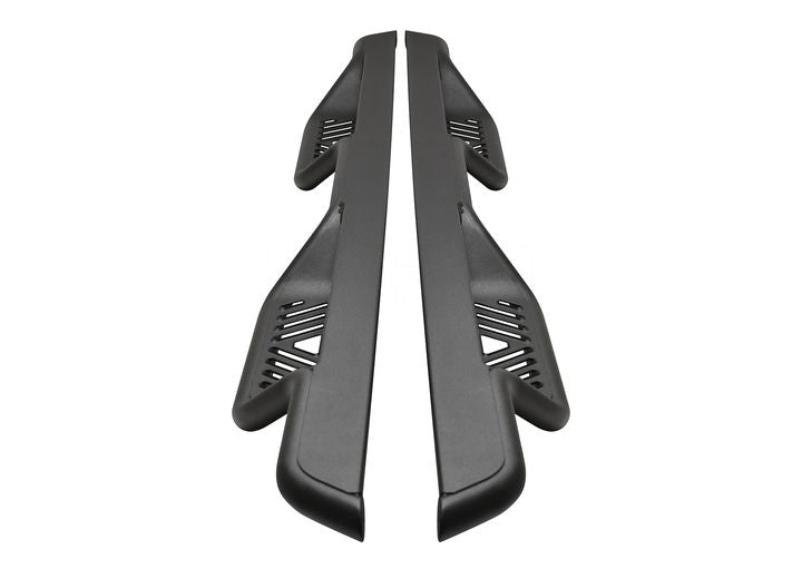 Westin 2014-2018 Silver, Sierra 1500 and 2015-2019 Silver, Sierra 2500 and 3500 (No Diesel) Crew Cab Outlaw Drop Nerf Bars Textured Black - 20-13725 - image 9