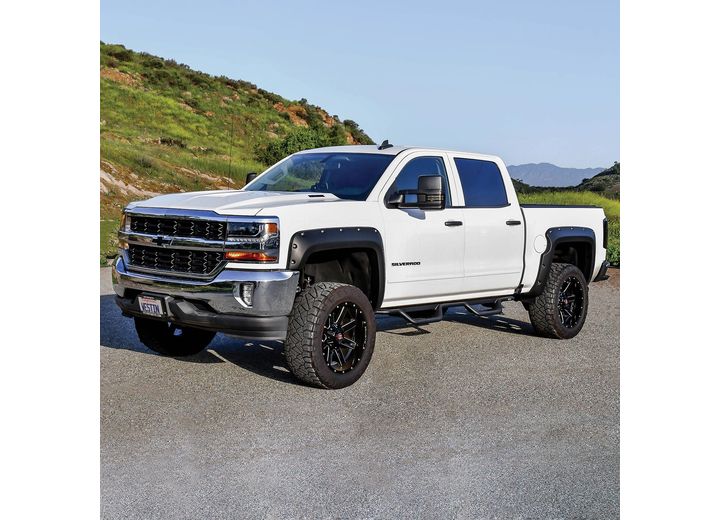 Westin 2014-2018 Silver, Sierra 1500 and 2015-2019 Silver, Sierra 2500 and 3500 (No Diesel) Crew Cab Outlaw Drop Nerf Bars Textured Black - 20-13725 - image 3