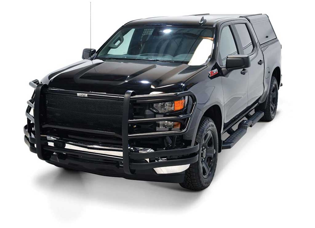 Westin Silverado Police Pursuit Vehicle Push Bumper Elitexd Black for 2023-2024 Chevrolet Silverado 1500 - 36-52135 - image 3