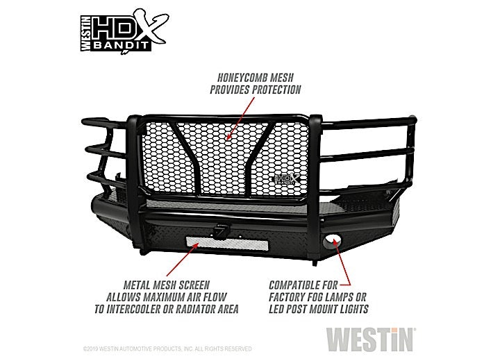 Westin 2011-2016 F-250/F-350 Super Duty Textured Black HDX Bandit Bumper - 58-31115 - image 2