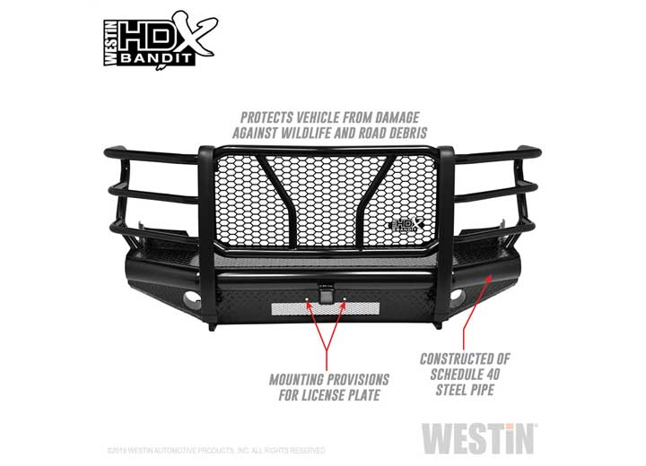 Westin 2011-2016 F-250/F-350 Super Duty Textured Black HDX Bandit Bumper - 58-31115 - image 13