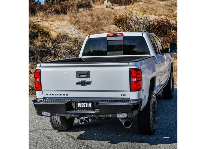 Westin 2015-2019 Silverado, Sierra 2500 and 3500 HD HDX Bandit Rear Bumper, Steel - 58-341155 - image 8