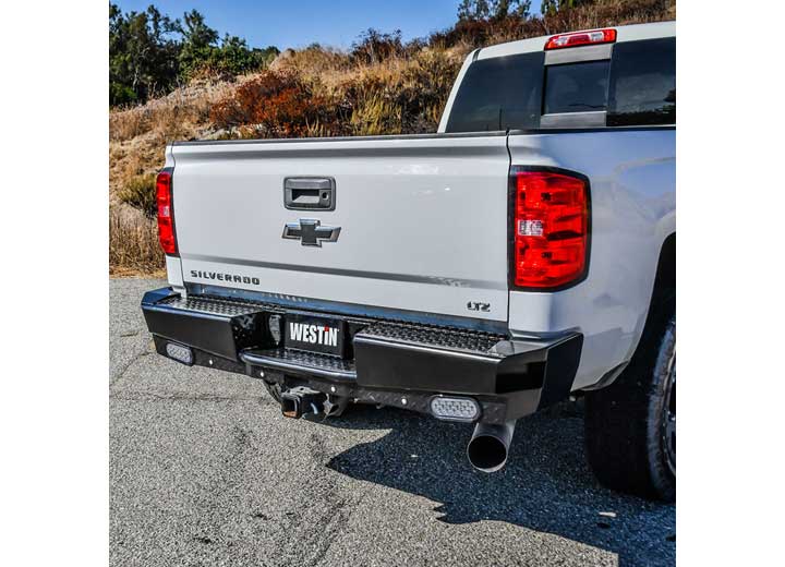 Westin 2015-2019 Silverado, Sierra 2500 and 3500 HD HDX Bandit Rear Bumper, Steel - 58-341155 - image 7