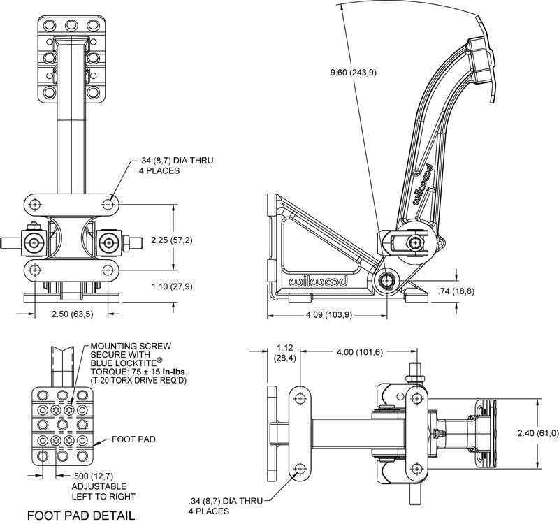 Wilwood Pedal Assembly 340-13831 — product image 2