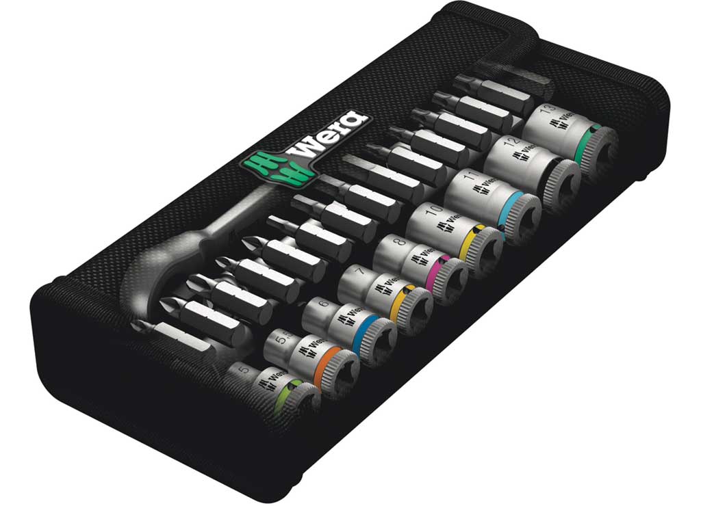 Wera Tools 8100 Sa 8 Zyklop Metal Ratchet Set With Switch Lever, 1/4 in Drive, Metric, 28-Piece - 05004018001 - image 3