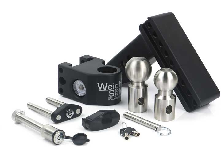 Weigh Safe Heavy-Duty Steel Drop Hitch, 6" Drop, 2.5" Shank, 8K/22K GTW, 2.5 in Ball Mount With Weight Disbursement Gauge Hitch Size - SWS6-2.5KA - image 2