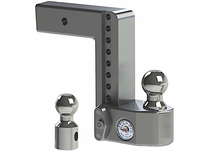 Weigh Safe Aluminum Drop Hitch, 6" Drop, 2.5" Shank, 18.5K GTW, 2.5 in Ball Mount With Weight Disbursement Gauge Hitch Size - WS6-2.5 - image 2
