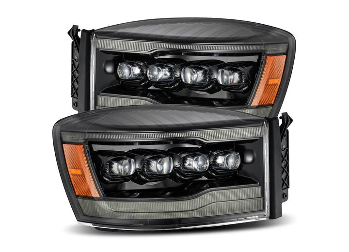 AlphaRex 2006-2008 Ram 1500 and 2006-2009 Ram 2500/3500HD Nova-Series LED Projector Headlights, Black - 880538 - image 1