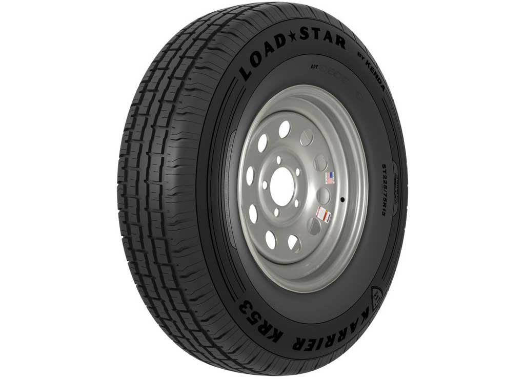 Americana Tire and Wheel ST175/80R13 C KR53 On 13x4.5 5/4.5 Silver Mod Tire - 35361 - image 1