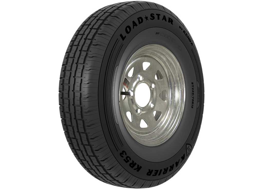 Americana Tire and Wheel ST175/80R13 C KR53 On 13x4.5 5/4.5 Galvanized Spoke Tire - 39262 - image 1