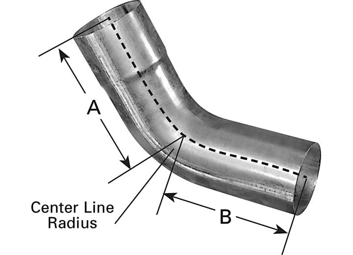 AP Exhaust Elbow, 60 Degree, 4 in Diameter, ID-OD, 8 in- Length, 5 in Clear, Aluminized, Steel - 10640 - image 1
