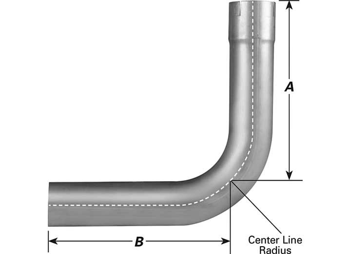AP Exhaust Elbow, 90 Degree, 4 in Diameter, ID-OD, 10 in- Length, 4 1/2 in Clear, Aluminized, Steel - 10678 - image 1