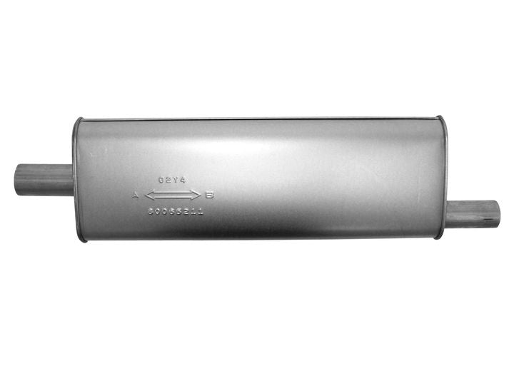 AP Exhaust Maximum Series Maximum Oval and Overall Length 2 in Inlet 1.75 in Outlet Aluminized Steel Oval Muffler with Center (C) Inlet - 6521 - image 1