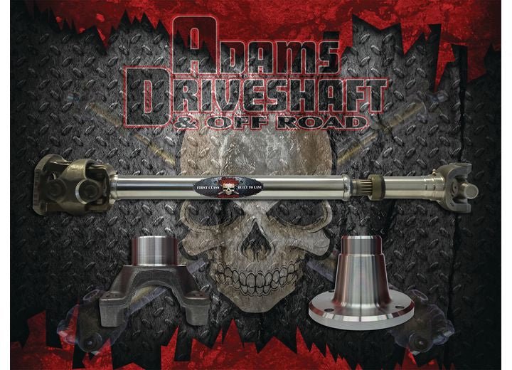 Adams Driveshaft & Offroad 4Dr Front 1350 Solid CV Driveshaft for 2007-2018 Jeep Wrangler - ASDJK-1350F-S - image 1
