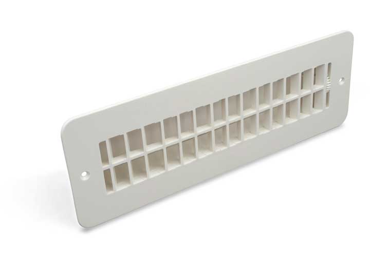 B&B Molders Floor Register, 2x10, With Damper, Polar White - 94259 - image 1