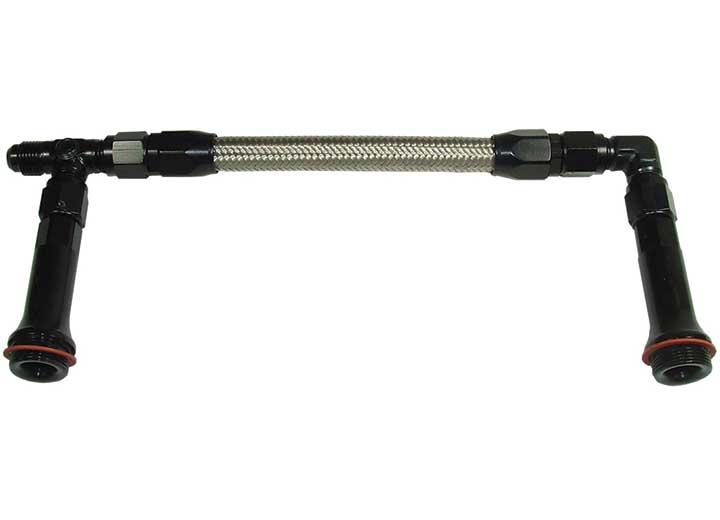 Big End Performance 6 Holley 4150 Series Black Finish Dual Inlet CARB Line Kit With Stainless Steel Hose - 14117 - image 1
