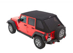 Bestop Trektop Slantback Soft Top for Wrangler JK Unlimited, Black Twill - 56853-17 - image 1