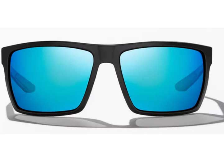 Bajio Sunglasses Bajio Stiltsville Sunglasses, Black Matte, Blue Mirror - STI220011 - image 1