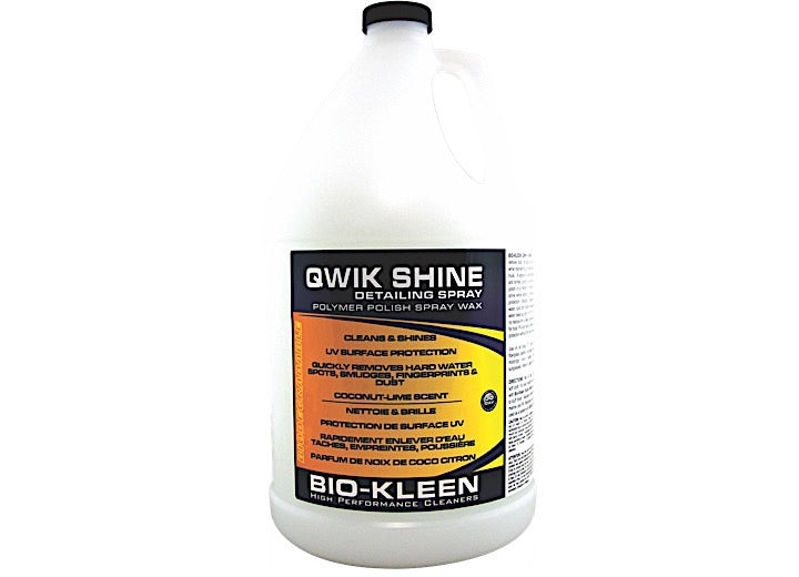 Bio-Kleen Qwik Shine Detailing Spray Polymer Polish Spray Wax, 1 Gallon - M00909 - image 1