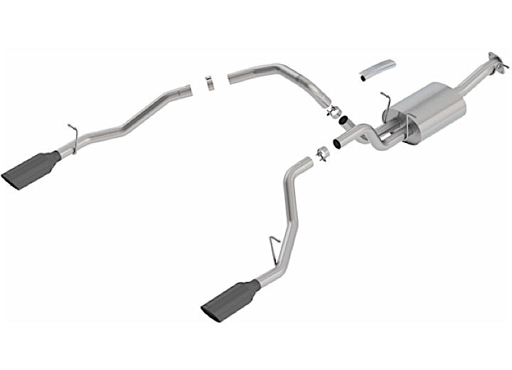 Borla 5.7L V8 Quad/Cc Sb 3 in To 2.5 in S-Type Exhaust System With Black Chrome Tip for 2019-2026 Ram 1500 - 140752BC - image 1