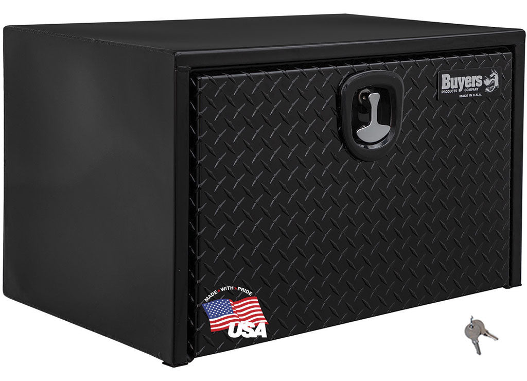 Buyers Products 18x18x30, Black Steel Underbody Truck Box With Aluminum Door, Steel & Aluminum - 1702503 - image 1