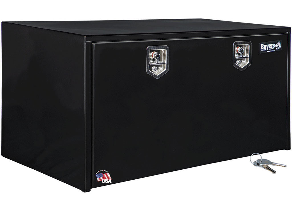 Buyers Products Black Steel Underbody Truck Toolbox with T-Handle Latch, 48"Lx24"Wx24"H - 1704310 - image 1