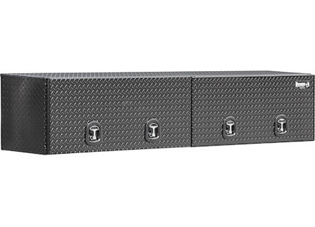 Buyers Products 18x16x96IN Black Diameter Tread Aluminum Topsider Truck Box with Flip-UP Doors, Aluminum - 1721770 - image 1