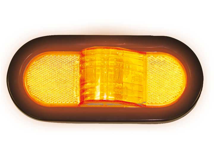 Buyers Products Light, 6.5 in, Oval. Mid-Turn-Marker, Amber - 5626209 - image 1