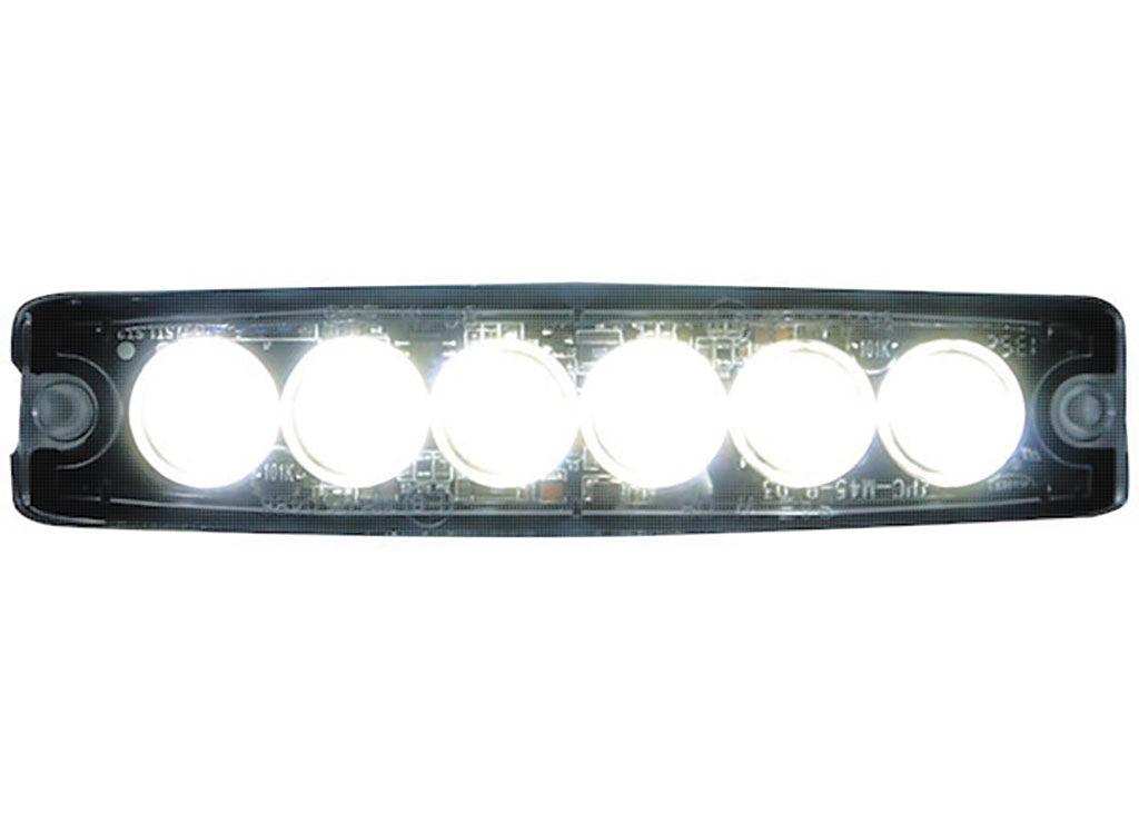 Buyers Products Ultra Thin 5 Inch Clear LED Strobe Light, White - 8892201 - image 1