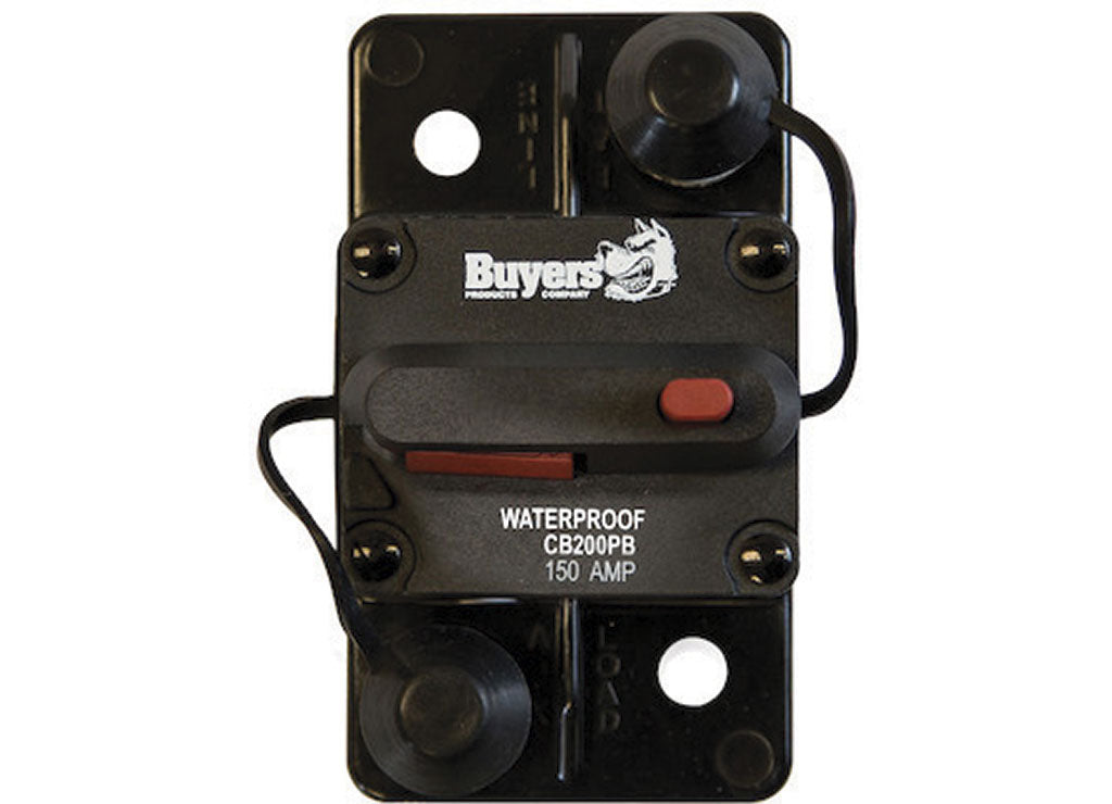 Buyers Products 150 Amp Circuit Breaker With Manual Push-To-Trip Reset With Large Frame, 150A Circuit Breaker Amperage - CB151PB - image 1