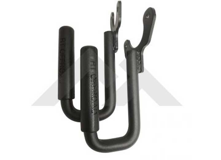 Crown Automotive Black Powder Coated Steel Front Grab Handle Set For 1997-2006 Jeep Tj Wrangler - RT27061 - image 1