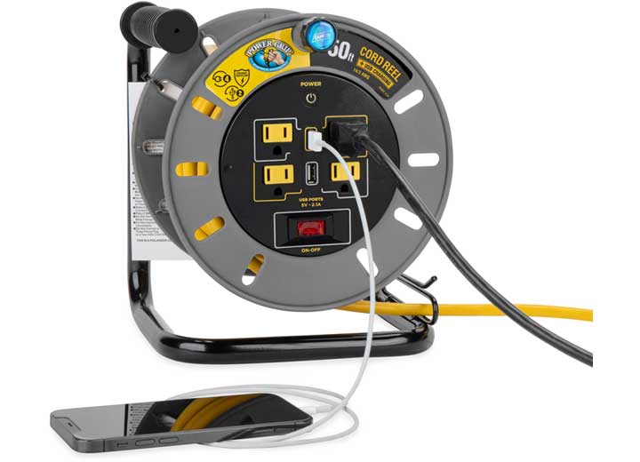 Camco Powergrip, Extension Cord Reel, 50 ft - 55291 - image 1