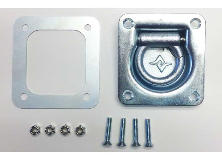 Caliber Products D-Ring Kit, Zinc Plated 2-Pack, Silver - 13520 - image 1