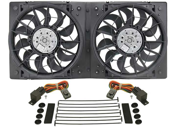 Derale Electric Fan Kt Ho Rad Dual 4000, Nylon - 16928 - image 1