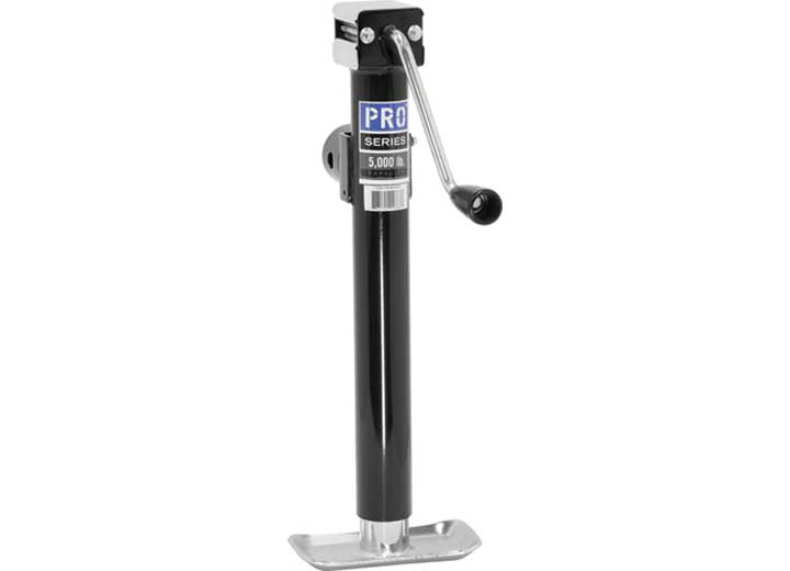 Draw-Tite Round Trailer Jack 5K, Weld-On, Sidewind, Footplate, 5,000 lb Tongue Jack & Component Weight Capacity - 1401440303 - image 1