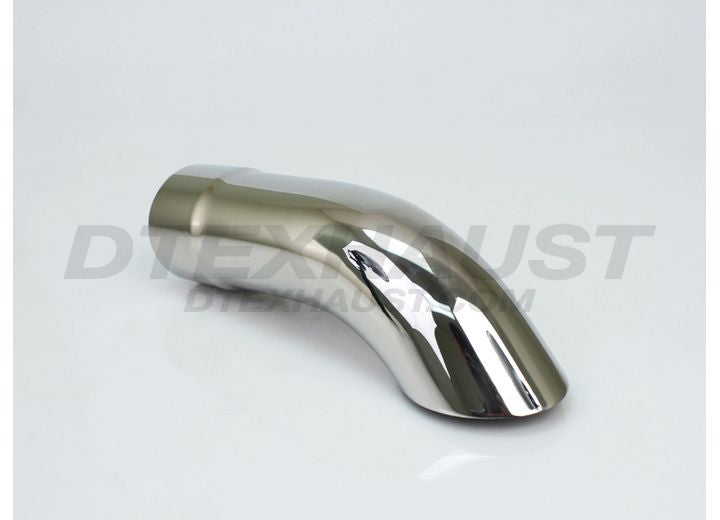 Different Trend 9.00 in SS Turn-Down SS Exhaust Tip 2.50 in ID and 2.75 in OD, Stainless Steel - DT-252590TD - image 1