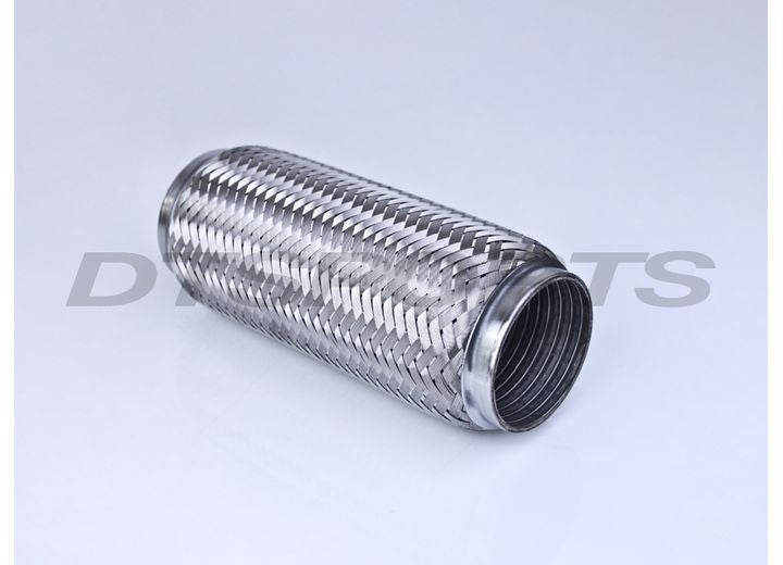 Different Trend 2.50 in X 6 in Double Braided Staunless Steel Flexible Pipies 2.50 in ID and OD Pipe - DTF-2506BI - image 1