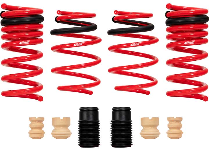 Eibach 2018-2023 Mustang Gt Coupe 1.5 in 1.3 in Sportline Lowering Spring Kit Red, Front & Rear - 4.14535 - image 1