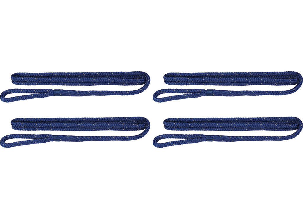 Extreme Max BoatTector Premium Double Braid Nylon Fender 3/8 in X 6 ft Blue With Reflective Tracer (Value Pack Of 4) - 3006.3415 - image 1