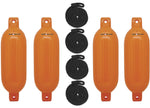 Extreme Max BoatTector Inflatable Fender Value 4-Pack, 6.5" x 22", Neon Orange Hardware - 3006.7641 - image 1