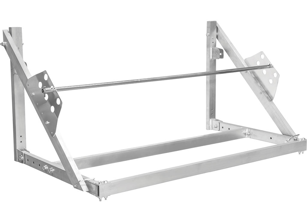 Extreme Max Wall-Mount Aluminum Fold-Up Tire Rack For Race Trailer, Garage Shop, Enclosed Trailer 4 ft Silver - 5001.6458 - image 1