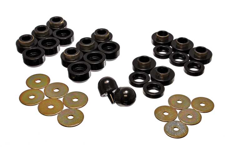 Energy Suspension Body Mount Set-Black, Performance Polyurethane, OEM Height, Performance Polyurethane for 1997-2006 Jeep Wrangler - 2.4107G - image 1