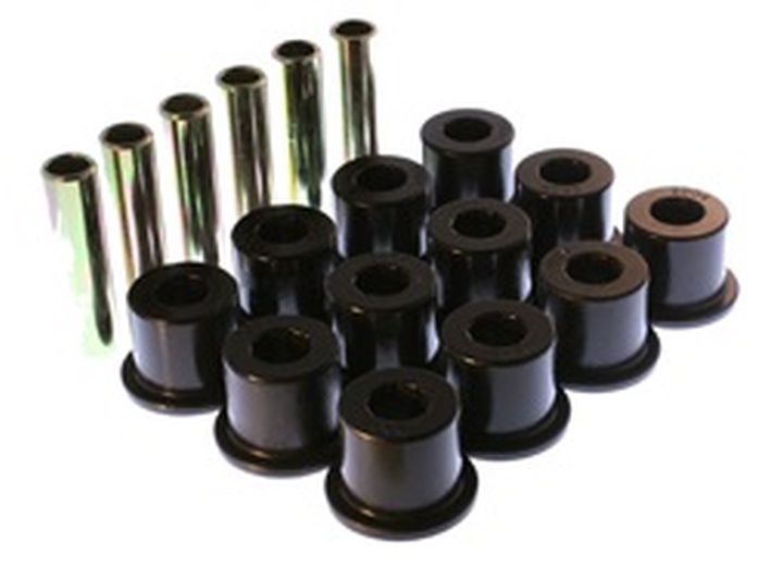 Energy Suspension Rear Leaf Spring Bushing Set With 1.5 in Frame Shackle-Black, Performance Polyurethane - 3.2106G - image 1